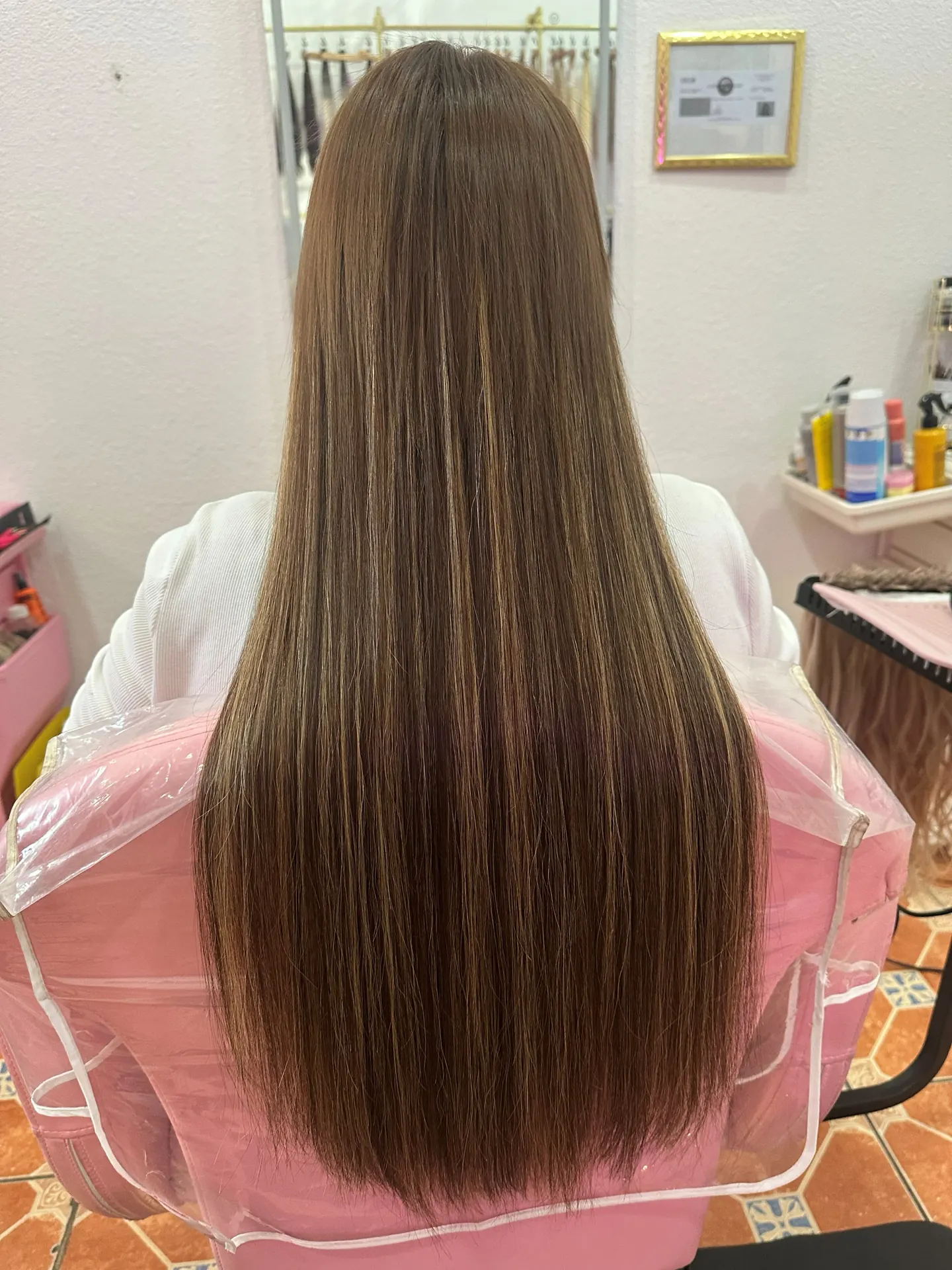 Tape-in extensions, after